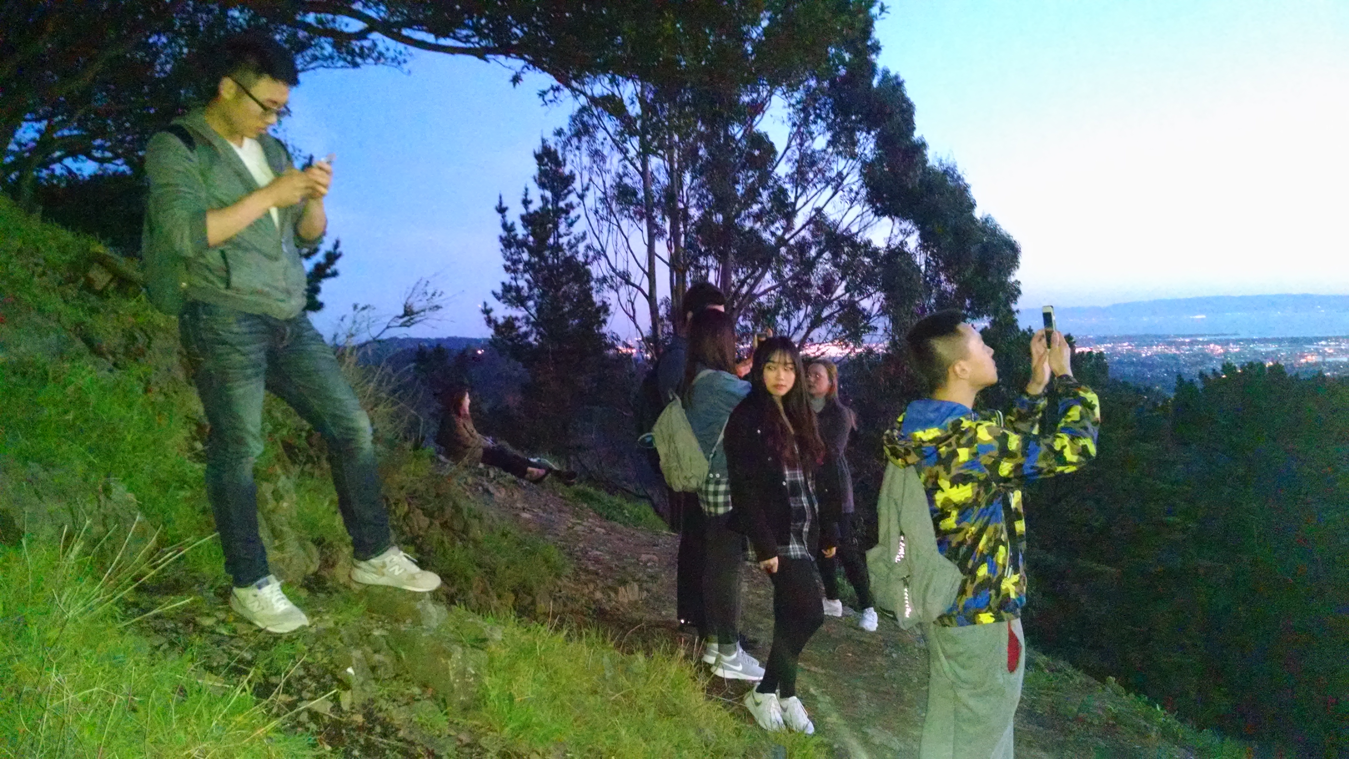 People on a mountain