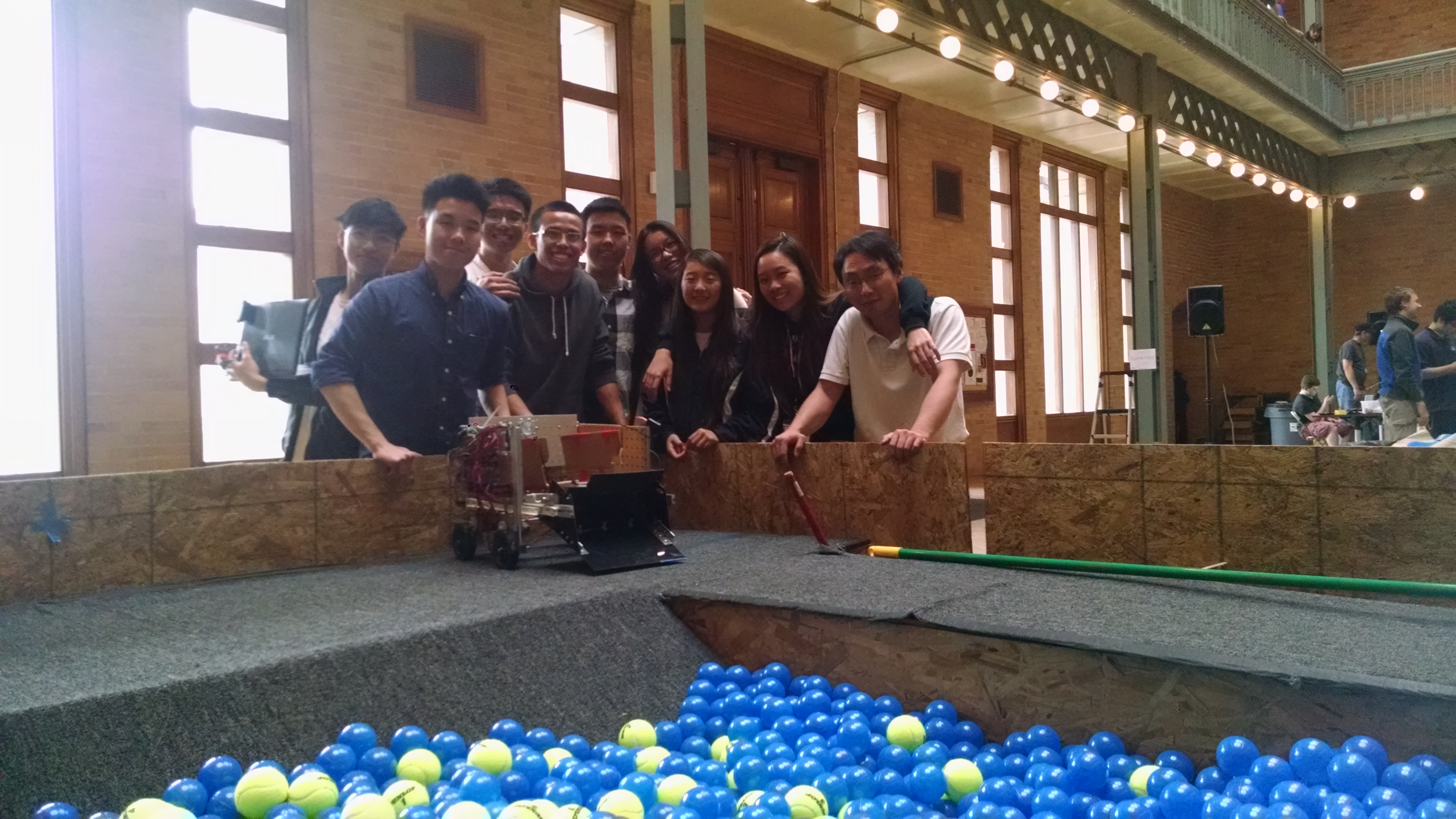 Team of students with their robot